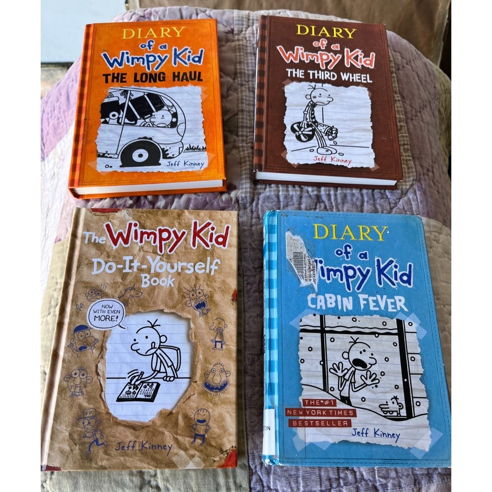 AMULET Diary of a Wimpy Kid Book Lot 4 Jeff Kinney Kids Hardcover Books